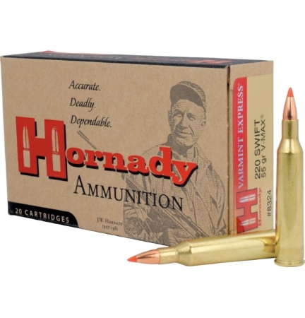 Picture of HORNADY 220 SWIFT 55GR V-MAX