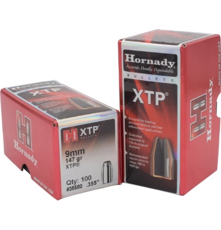 Picture of HORNADY 9mm-147gr HP XTP (100)