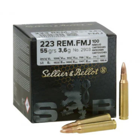Picture of SELLIER & BELLOT 223REM-55gr FMJ AMMO (100s)